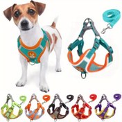 Resim Küçük ve Orta Boy Köpekler İçin Ayarlanabilir Köpek Tasması ve Tasma Seti - Yansıtıcı Yavru Göğüs Kayışı ile 6 Ayak Uzunluğunda Tasma, Dayanıklı Metal Toka, Dış Mekan Yürüyüşü, Yürüyüş ve Eğitim İçin Rahat Uyum, Köpek Tasması, Evcil Hayvan Güvenlik Ekipmanı, Eğlenceli Tasarım, Sağlam Yapı, Pilsiz 