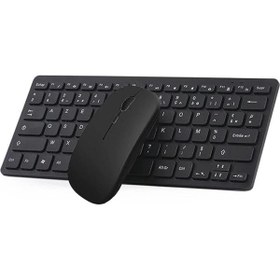 Resim TezMax Redmi Pad SE 8.7" Kablosuz Wireless Pilli Klavye Mouse Seti - Siyah 