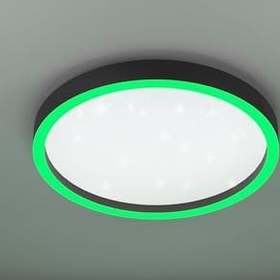 Resim EGLO connect.z Smart Home LED Tavan Lambası Montemorelos-Z Kristal Efektli, ZigBee, Uygulama ve Sesli Kumanda Alexa, Sıcak Beyaz-Soğuk Beyaz, RGB, Kısılabilir Tavan Lambası, Siyah, Çap 42 cm 