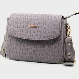 Resim Just Polo Kadın Su Geçirmez Ayarlanabilir Askılı Lüks El & Omuz Çantası Shoulder Bag Ebat: 25 X 15 Cm Gri 