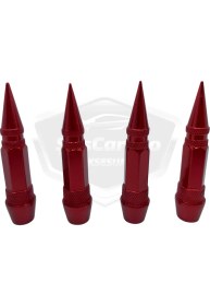 Resim Sivri Sibop Kapağı Mermi Sibop Kapağı Araba Motosiklet Bisiklet Metal 4 Lü Set Kırmızı 