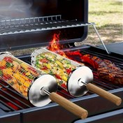 Resim 3 adet Paslanmaz Çelik BBQ Kafes Seti Ahşap Tutacaklarla, Taşınabilir Paslanmaz Çelik BBQ Izgara, Yanmaya Karşı Tasarım (BBQ Kafesi + BBQ Çatal + saç tokası) BBQ Aracı Seti, Açık Hava BBQ'si için Temel, Yuvarlak Ateş Piti Pişirme Kafesi, Kamp BBQ Aksesuarları, Olması Gereken BBQ Araçları, Kapaklı Açık Hava BBQ Sepeti, Kamp ve Açık Hava BBQ'si için Uygun, Babalar Günü Noel Cadılar Bayramı Yaz Tatili Temel Hediyeler 