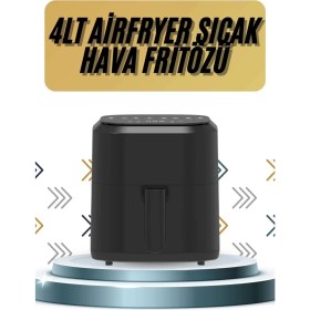 Resim 4l Airfryer Hazneli Hava Fritözü Yağsız Fritöz Taşınabilir Fırın Işlevi Gören Pratik 
