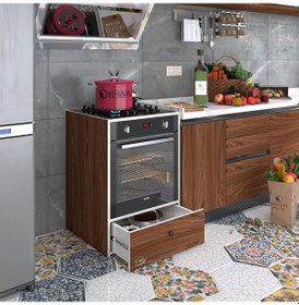 Resim Kenzlife Ankastre Modülü Kabini Lityum Cvz Fırın Ocak Dolabı Çekmeceli 