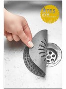 Resim Euro Pink Silikon Süzgeç Banyo Ve Mutfak Gider Kapatıcı Lavabo Süzgeci Çöp Tutucu 