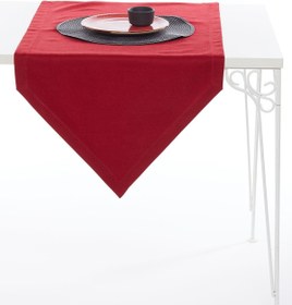 Resim AYSHome Kırmızı Düz Leke Tutmaz Runner 