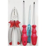 Resim MOONSHOP Pense Kontrol Kalemi Düz + Yıldız Tornavida 4'lü Set 