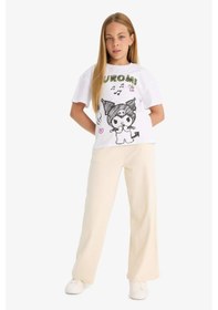 Resim Defacto Kız Çocuk Beli Lastikli Wide Leg Geniş Paça Eşofman Altı E1836a825aubg734 Bej 