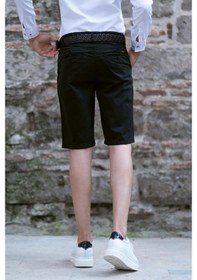 Resim Gabardin Kumaş Pamuklu Regular Fit Chino Yan Cep Erkek Şort 