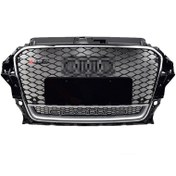 Resim Audi A3 RS3 2012-2016 Quattro Yazılı Kromlu Siyah Panjur 