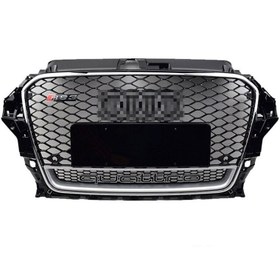Resim Audi A3 RS3 2012-2016 Quattro Yazılı Kromlu Siyah Panjur 