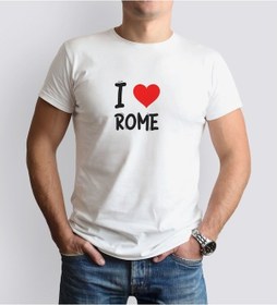 Resim Bk Gift I Love Rome Tasarımlı Erkek Yuvarlak Yaka Tişört-1 