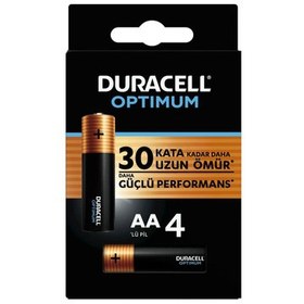 Resim Duracell Optimum Kalın Kalem 4lü AA 