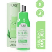 Resim Pure With E Vitamini Topçuklu Yeşil Elma Özlü Sodium DNA Arındırıcı Duş Jeli 400 ML 