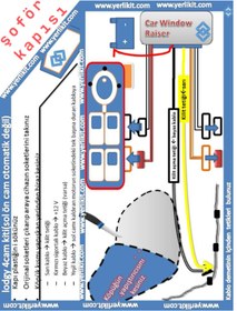 Resim Yerlikit Dacia Lodgy Uyumlu 4 lü Cam Kaldırma modülü Şoför camı otomatTİK OLMAYAN 