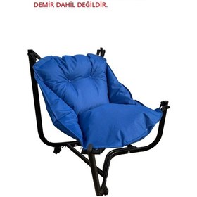 Resim Bahçe Sandalyesi Asma Minder Sadece Minderidir. Demiri Gönderilmeyecektir Mavi 