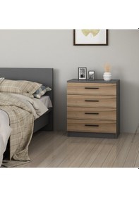 Resim Kale Şifonyer - Antrasit/Dore 