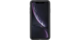 Resim Burkley Apple iPhone Xs Max Kamuflaj Gri Deri Arka Telefon Kılıfı 