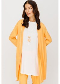 Resim Esswaap Rahat Kumaş Ceket Pantolon Tunik Koleyeli Takım Mango-mango Sarı 