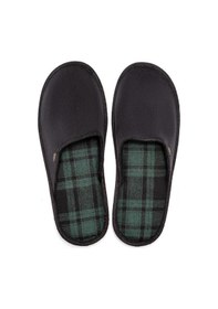 Resim Twigy Ekose Erkek Ev Terliği Siyah Yeşil 41/46 AA0551 Siyah 