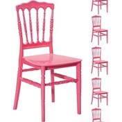Resim 6 Adet Miray Pembe Sandalye / Balkon-bahçe-mutfak 