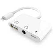 Resim Ally 3in1 Lightning to 3.5 MM USB Kamera Okuyucu OTG 