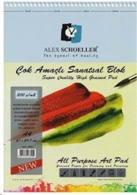 Resim Alex Schoeller Çok Amaçlı 200 G A4 20.li Spiralli Resim Defteri 