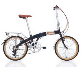 Resim Bianchi Vintage 20 Jant 7 Vites Katlanır Bisiklet Siyah 