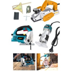 Resim Staxx Power STXAS3 Ahşap Atölye Seti Planya+Formika Freze+Dekupaj 