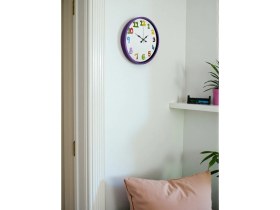 Resim Ototechparca 36 cm Mor Çocuk Odası Duvar Saati 