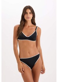 Resim DeFacto Regular Fit Nakışlı Bikini Altı-Fall in Love C3203AX24HSBK81 