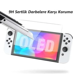 Resim Switch OLED 7 Inç Mat Ekran Koruyucu Oyun Konsolu 