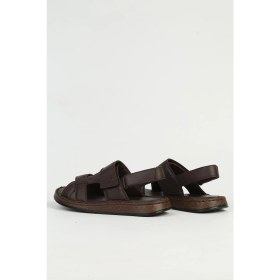 Resim Pierre Cardin Hakiki Deri Erkek Kahve Sandalet PC-7331 
