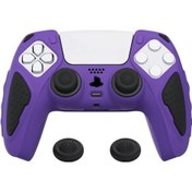 Resim Ps5 Joystick Kol Silikon Kılıf Analog Koruyucu Set Mor 