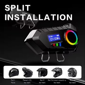 Resim Bfs Y30 Kask Kulaklık Bluetooth Motosiklet Kulaklık Rgb Radyolu Intercom 