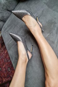 Resim Topukla Footwear 036 6169 Topukla Kadın Taşlı Topuklu Stiletto Abiye Ayakkabı 