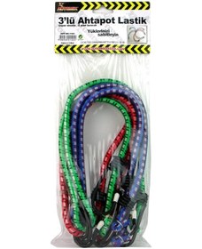 Resim Automix 3 lü Ahtapot Lastik 6 Kancalı 1192 