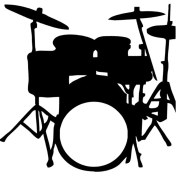 Resim Davul Seti Oto Özel Yeni Sticker Siyah 30 x 30 cm 