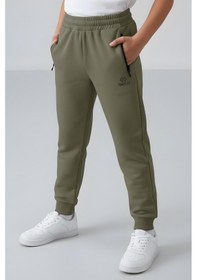 Resim Tommylife Haki Fermuarlı Standart Fit İnce Erkek Çocuk Eşofman Alt - 64042 Haki 