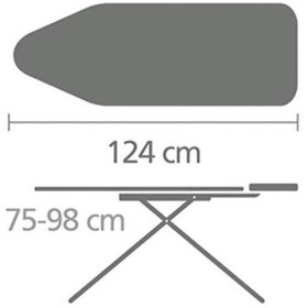 Resim Brabantia 124x45cm C Buhar Kazanı Standlı Denim Black Desenli Ütü Masası - 