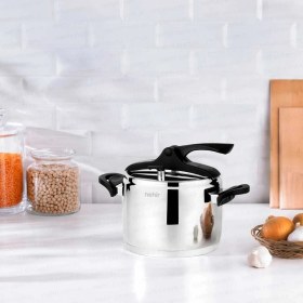 Resim Nehir Silver Trend 4 Litre Klasik Düdüklü Tencere Siyah 