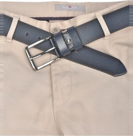 Resim Deepsea Erkek Lacivert 4 Cm Eninde Nokta Desenli Suni Deri Kemer 2402610 Lacivert 