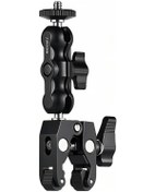 Resim Teltree Metal Süper Klempli Kollu Tutucu, 1/4" Ve 3/8" Vida Bağlantısı, Monitör/led Işık İçin Uygulanabilir, Siyah, Anti-koroz, Kaymazsız 