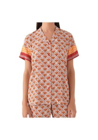Resim Pierre Cardin Strawberry Kadın Kısa Kol Pijama Takımı Krem 