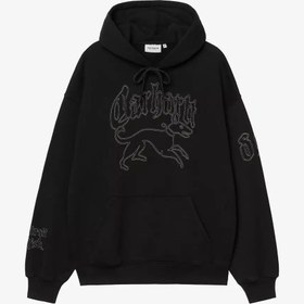 Resim Hooded Hackwork Sweatshirt 'Black' 