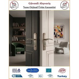 Resim Trendhomm Bravo Aynalı - Nikel Saten - Wc Banyo Kapı Kolu - SOL 