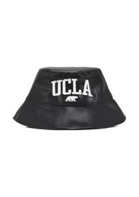Resim Ucla Alpha Siyah Bucket Deri Nakışlı - Kadın Şapka Siyah 