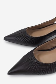 Resim Valmenti Kadın Hakiki Deri Kahverengi Slingback Ayakkabı VLM6863 - 35 