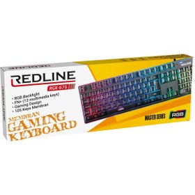 Resim Redline ışıklı Rgk-676 Rgb Sessiz Gaming Klavye – Ergonomik Tasarım, Multimedya Kısayolları, Türkçe Q 