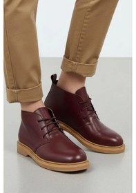 Resim Bağcıklı Bilek Boy Klasik Termo Taban Bot - Bordo - 39 Bordo 